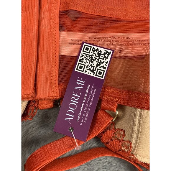 Adore Me Underwire Bra Size 30C Red and White (lot of 2) - Picture 8 of 9